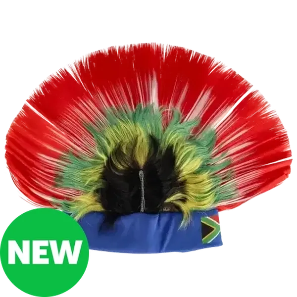 South African Supporter Gear Mohican Wig