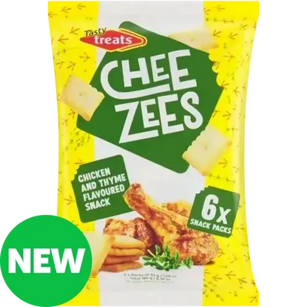 Tasty Treats CheeZees Chicken and Thyme Flavoured Snack 6 x 30g