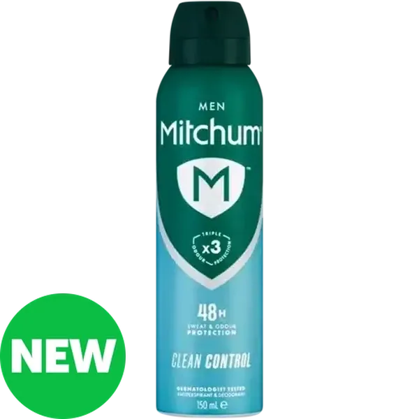 Mitchum Men Clean Control Antiperspirant & Deodorant Body Spray 150ml
