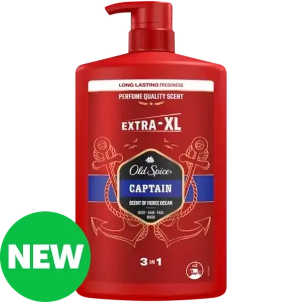 Old Spice Captain 3-in-1 Body, Hair & Face Wash 1L