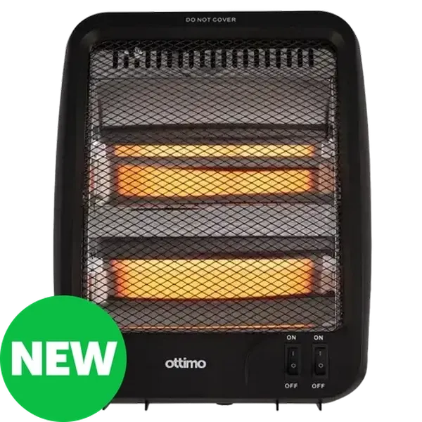 Ottimo Black 800W 2-Bar Heater 800W