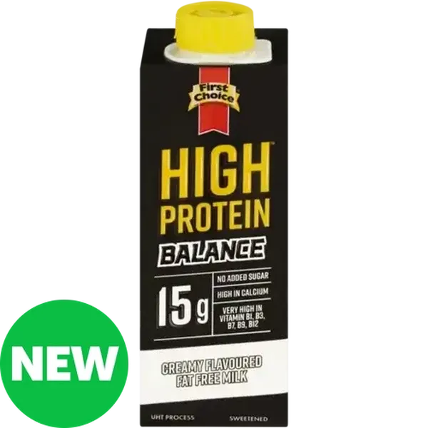 First Choice High Protein Balance Creamy Flavoured Fat Free Milk 250ml