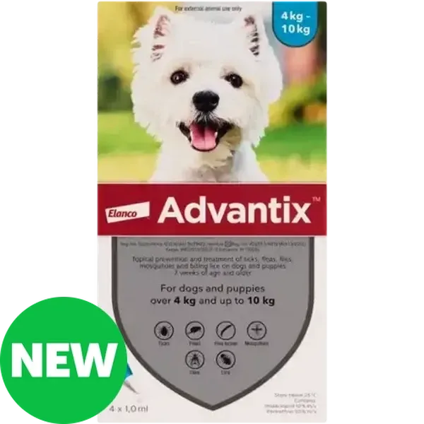 Advantix Dog Tick & Flea Topical Treatment 4 x 1.0ml