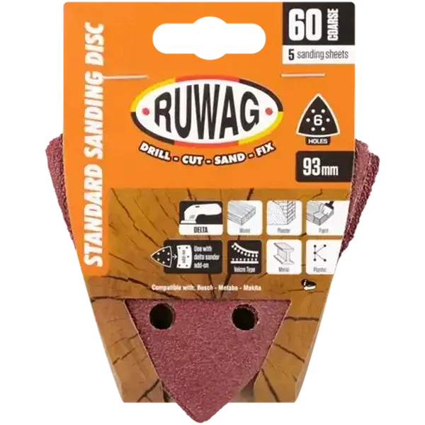Ruwag 93mm Triangle Sand Abrasive  P60