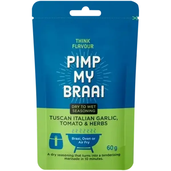 Pimp My Braai Tuscan Italian Garlic Tomato & Herb Seasoning 60g