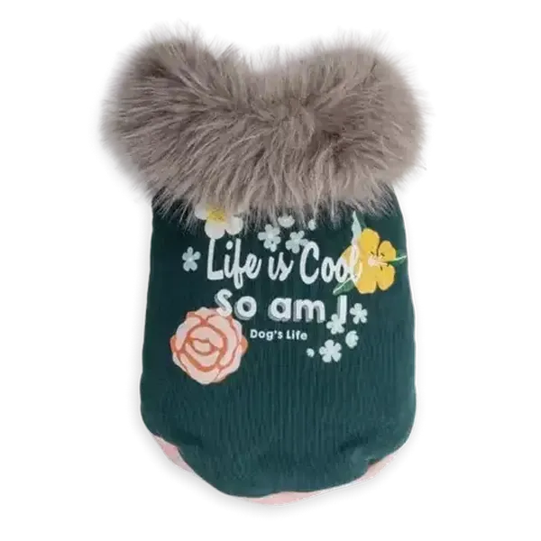 Dog's Life Green Life Is Cool Pet Jacket XS