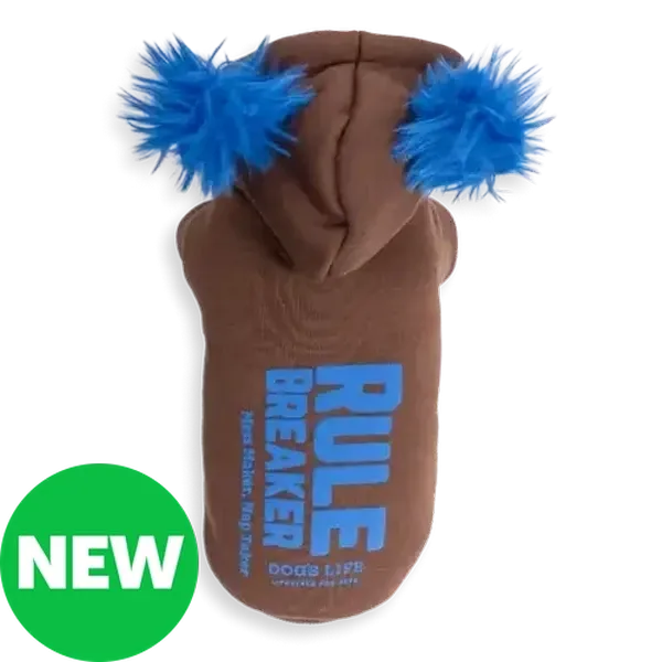 Dog's Life Brown Rule Breaker Hoodie Small