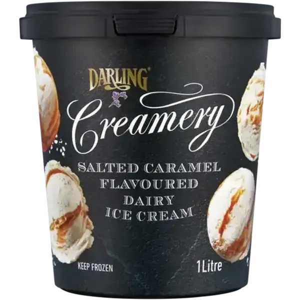 Darling Creamery Salted Caramel Flavoured Dairy Ice Cream 1L