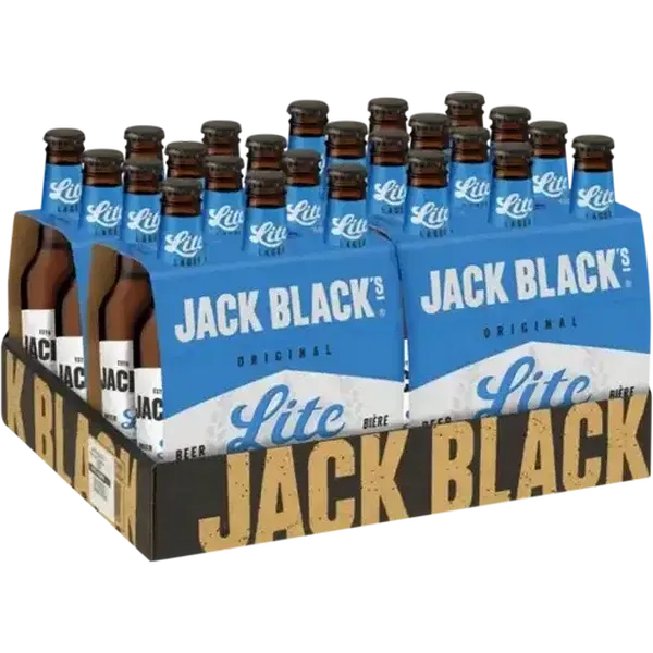 Jack Black's Original Lite Lager Beer Bottles 24 x 330ml