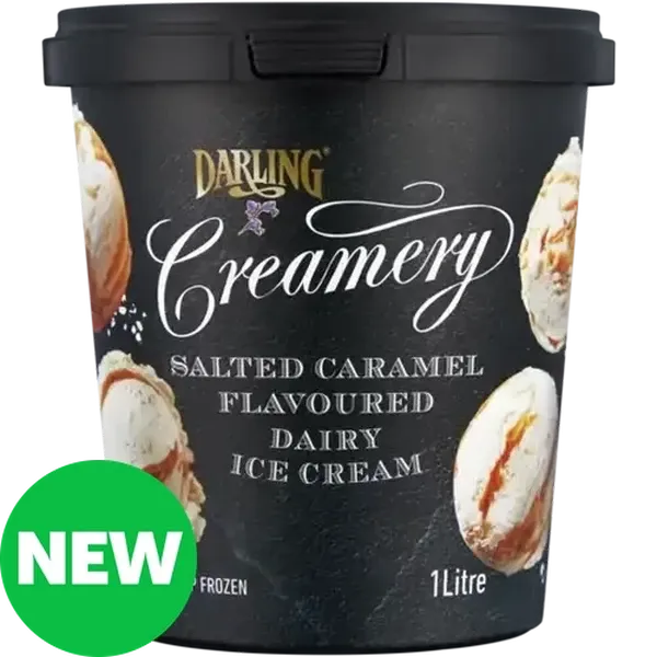Darling Creamery Salted Caramel Flavoured Dairy Ice Cream 1L