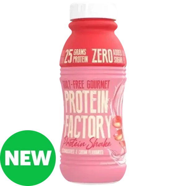 Protein Factory Strawberries & Cream Flavoured Protein Shake 300ml