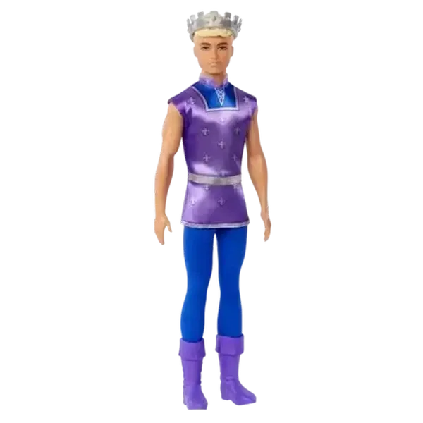 Barbie Fantasy Ken Royal Fashion Doll, Blonde, Wearing Removable Tunic, Tall Boots & Crown