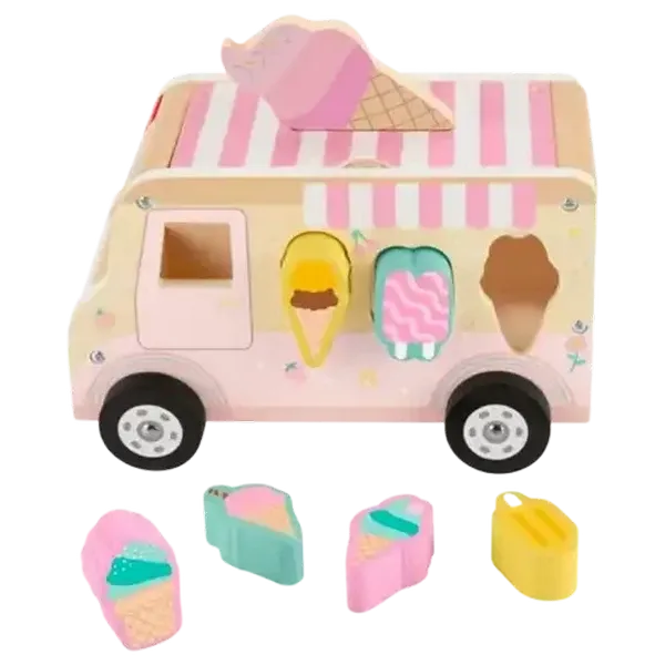 Fisher-Price Wooden Ice Cream Shape Sorter Set 9-Pieces