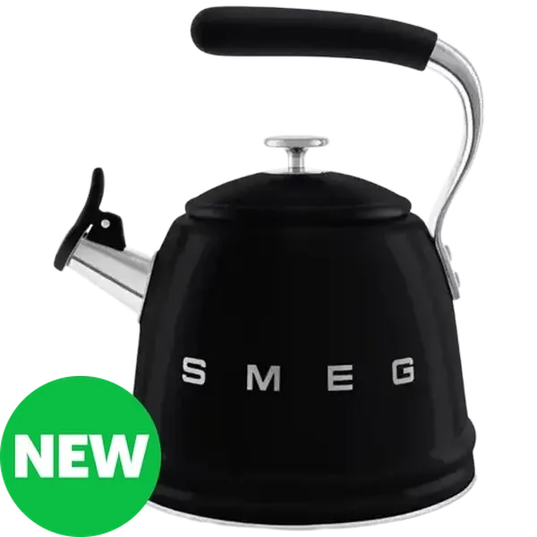 Smeg Black Whistling Kettle 2.3L
