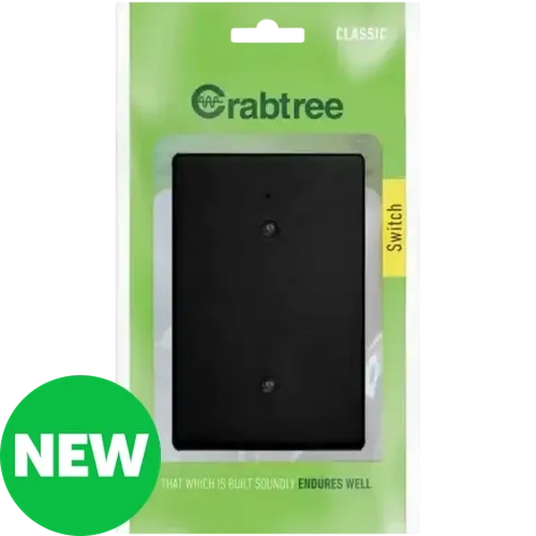 Crabtree Classic Black Blank Coverplate