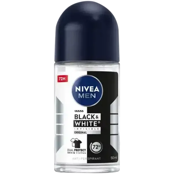 NIVEA MEN Black & White Invisible Original Anti-Perspirant Roll-On 50ml
