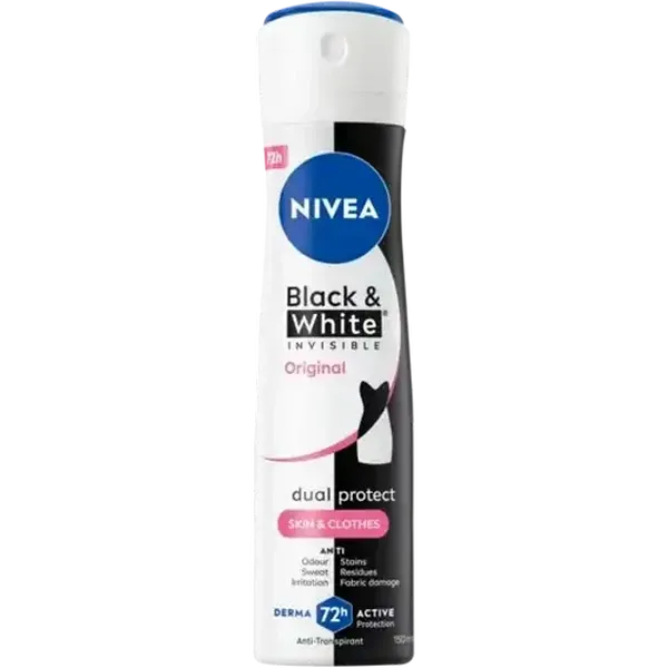 NIVEA Black & White Invisible Original Anti-Perspirant Spray 150ml