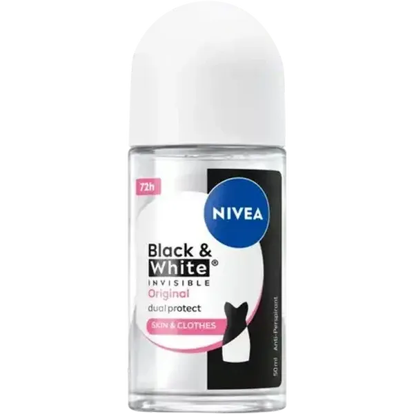 NIVEA Black & White Invisible Original Anti-Perspirant Roll-On 50ml