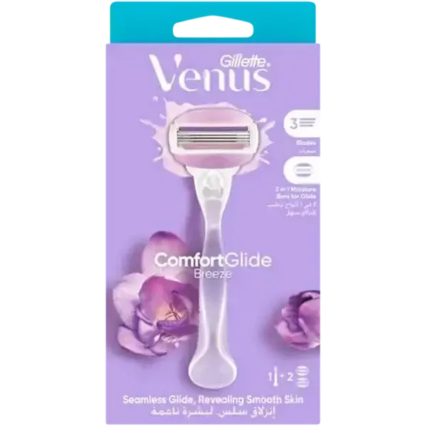 Gillette Venus Breeze Comfortglide Razor with Refill Blades 3 Piece