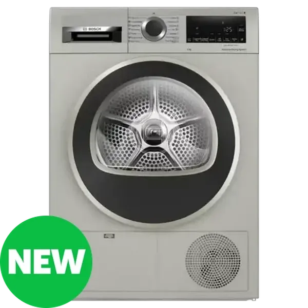 Bosch Series 6 Silver Inox Condenser Tumble Dryer 9kg (WPG1411XZA)
