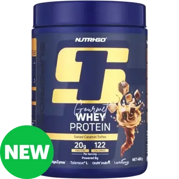 Nutri-Go Salted Caramel Toffee Gourmet Whey Protein 480g