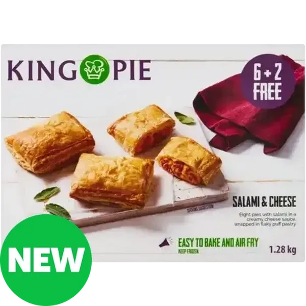 King Pie Frozen Salami & Cheese Pies 8-Pack