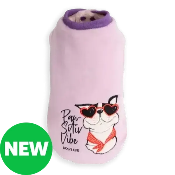 Dog's Life Pink Pawsitiv Vibe Pet Sweatshirt XL