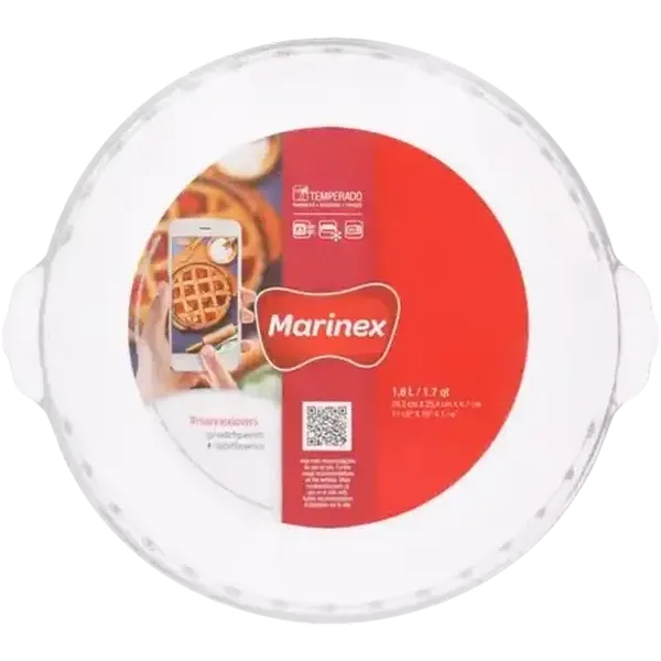 Marinex Clear Fluted Glass Pie Dish 1.6L