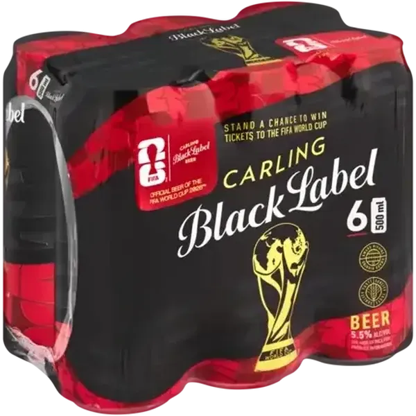 Carling Black Label Beer Cans 6 x 500ml