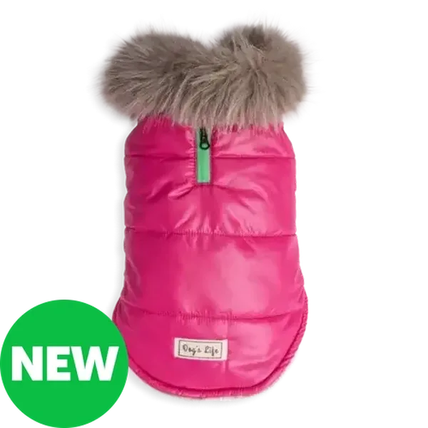 Dog's Life Pink Windproof Winter Gilet Puffer Pet Jacket Medium
