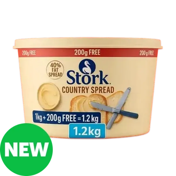 Stork Country Spread 40% Fat Spread Tub 1kg+200g