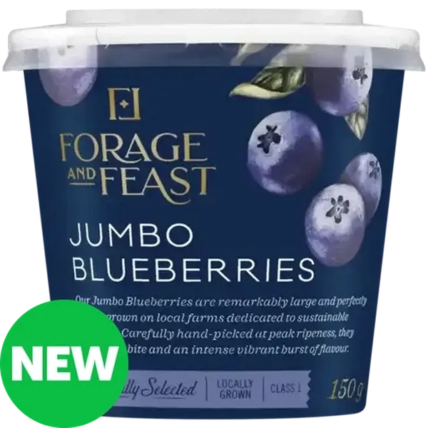 Forage And Feast Jumbo Blueberries 150g