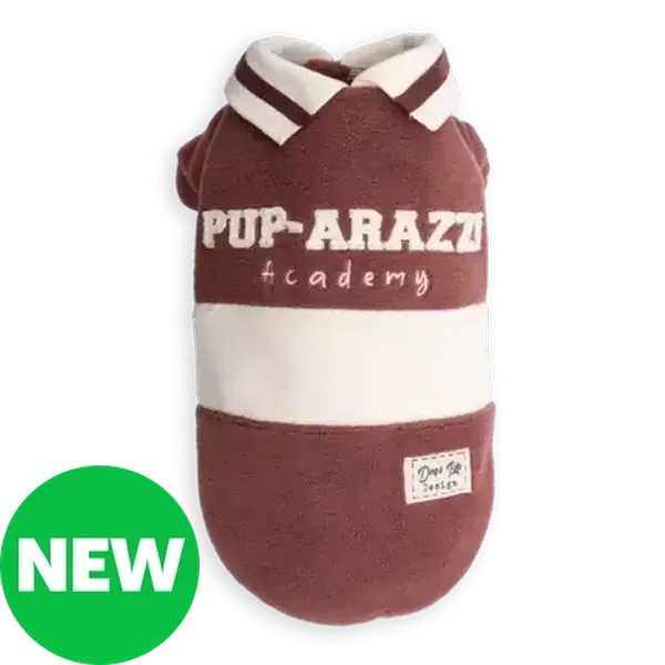 Dog's Life Maroon Brown Pup-Arazzi Pet Jacket Large