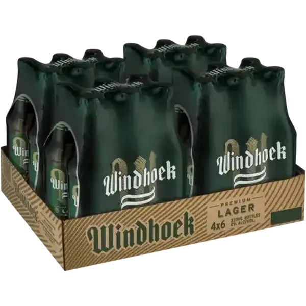 Windhoek Premium Lager Beer Bottles 24 x 330ml