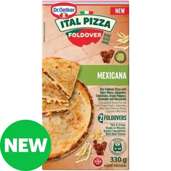 Dr. Oetker Ital Pizza Frozen Mexicana Foldovers 330g
