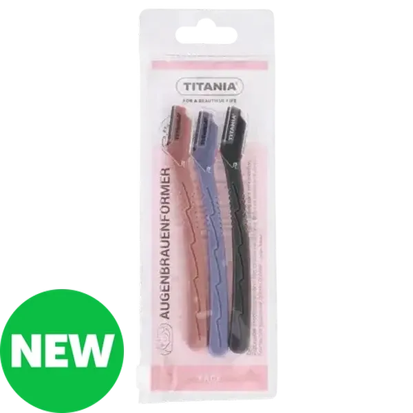 TITANIA Facial Razor with Safety Cap 3-Pack