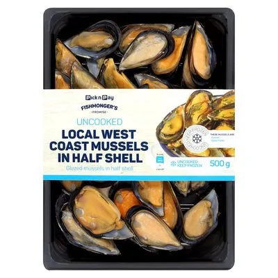 PnP Fishmonger's Half Shell Mussels 500g