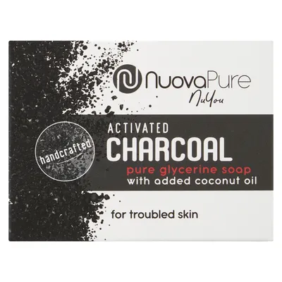 NuovaPure Activated Charcoal Pure Glycerine Soap 100g