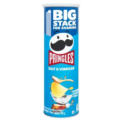 Pringles Salt & Vinegar Potato Chips 165g