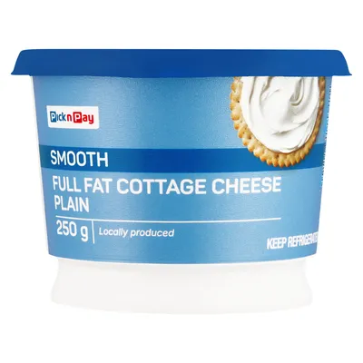 PnP Full Fat Smooth Plain Cottage Cheese 250g
