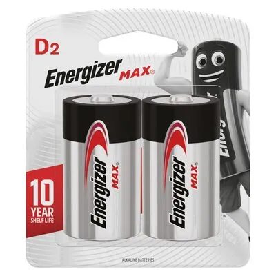 Energizer Max D Batteries 2 Pack