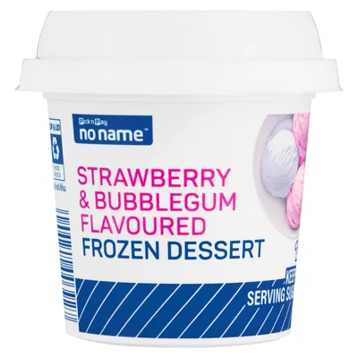 No Name Strawberry Bubblegum Flavoured Frozen Dessert 125ml