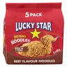 Lucky Star Beef Flavour Instant Noodles 5 Pack