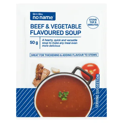 No Name Beef & Vegetable Flavoured Soup 50g
