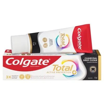 Colgate Total 12 Charcoal Deep Clean Antigerm Multibenefit Toothpaste 75ml