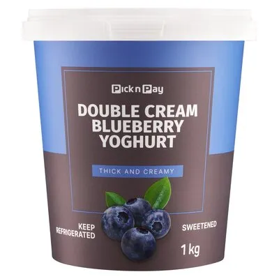 PnP Double Cream Blueberry Yoghurt 1kg