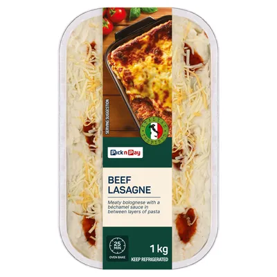 PnP Beef Lasagne 1kg