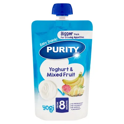 Purity Pouch Yoghurt & Mixed Fruit 150ml