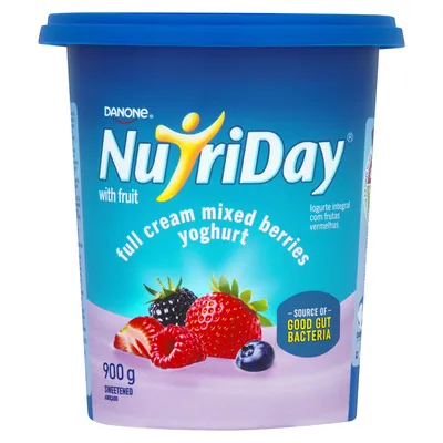 Danone Nutriday Full Cream Mixed Berry Yoghurt 900g