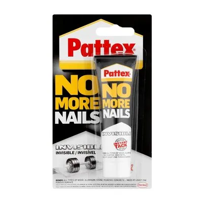 Pattex No More Nails Invisible Construction Adhesive Tube 40g